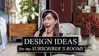 INTERIOR DESIGN IDEAS for my SUBSCRIBERs ROOMS  How to Pick a Color Palette wall decor amp more [upl. by Samid]