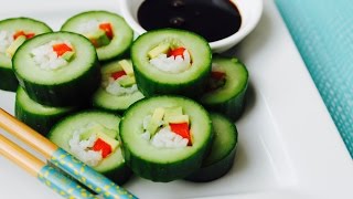 Easy recipe How to make cucumber sushi [upl. by Ardnal]