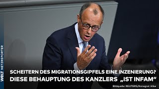 SCHARFE ANTWORT AUF KANZLERREDE Merz lehnt weitere Gespräche zur Migration mit der Ampel ab  WELT [upl. by Dralliw]