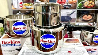 ✨New Hawkins Steel Cooker with DaalChawal Attachment 🍚Hawkins steel cooker stainless steel cooker [upl. by Marian]