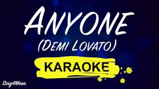 Demi Lovato – Anyone Karaoke Piano [upl. by Afirahs549]