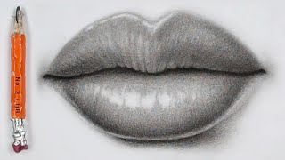 How to Draw Lips Using an HB Pencil [upl. by Nnylear]