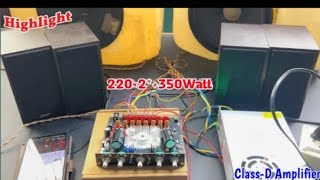 ￼Very Powerfull 21 ClassD 220220350W Dual Audio IC Amplifier Board  12v To 36v DcDuration [upl. by Suelo]