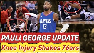 Paul George Suffers Knee Injury in Preseason Game Whats Next for the 76ersquot [upl. by Zerlina]