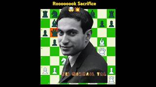 quotMikhail Tal’s Magical Rook Sacrifice 🎩♜✨ chess hikaruchess shorts mikhailtal magnuscarlsen C [upl. by Ogden]