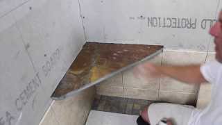 How To Tile a Shower  Shower Bench Installation  The Tile Shop [upl. by Clein14]