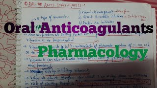 Oral Anticoagulants Pharmacology [upl. by Aittam]