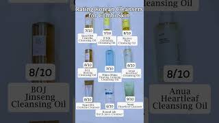 Rating Korean Cleansers for Combi skin🧼✨ skincare skincareroutine cleanser kbeauty beautytips [upl. by Burg]