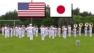 日米海軍軍楽隊の国歌合同演奏 お台場 [upl. by Trescott]