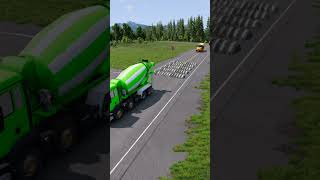 School Buses amp Trucks vs Big Speed Bumps Part22  Shorts truck [upl. by Roderica]