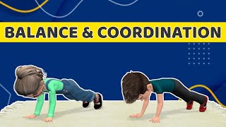 14 ENERGETIC BALANCE amp COORDINATION EXERCISES FOR KIDS [upl. by Patti]