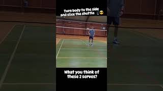 Badminton Slice shot Serves badminton serves badmintonlovers shorts [upl. by Piscatelli581]