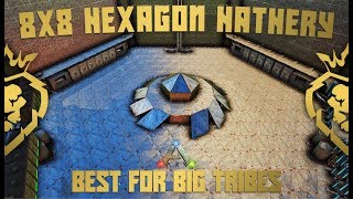 8X8 Hexagon Hatchery Design  ARK Survival Evolved [upl. by Nonnahsed]