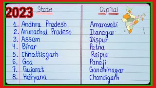 Indian States And CapitalsUnion Territories 2023Learn State And CapitalAll States And Capitals [upl. by Garret]