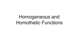 Difference Between Homogeneous and Homothetic Functions  production function s [upl. by Osman]