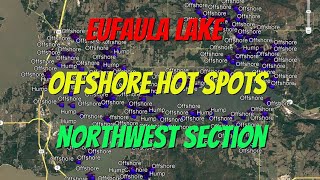 Eufaula Lake Oklahoma  Offshore Hot Spots  NW Section [upl. by Endys871]