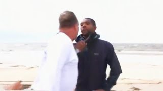 MSNBC Reporter Confronted During Live Storm Coverage [upl. by Zavras885]