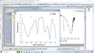 How to baseline correction and smoothing of FTIR data in Origin statistics origin gistutorial [upl. by Neille]