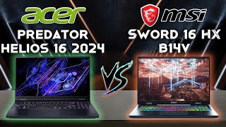 Predator Helios 16 2024 vs Sword 16 HX B14v  These Are The New 14Gen Intel Laptop  Tech Compare [upl. by Ecirtram]