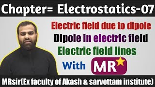 electrostatic 7 electric field due to dipole electric field lines  DIPOLE IN electric field [upl. by Kensell469]