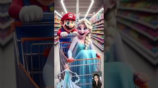 Princess Good Story With Mario in Supermarket shorts princess disneyprincess [upl. by Ecraep]