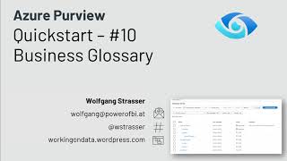 Azure Purview Quickstart 10  Business Glossary [upl. by Ykcin]