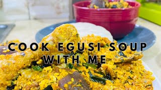 COOKING POUNDO YAM AND EGUSI SOUP cookingchannel food egusisoup [upl. by Heti914]