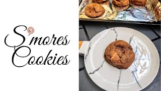 How to make Smores Cookie  Chocolate chunk cookies with Marshmallows  Chocolate chip cookie [upl. by Emmye]