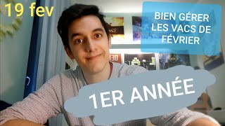 19 fev  Prépa  Comment gérer ces vacances de Février 1er année [upl. by Amorita]