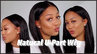 NATURAL UPART WIG Easy For Beginners  No Braids [upl. by Burnham]