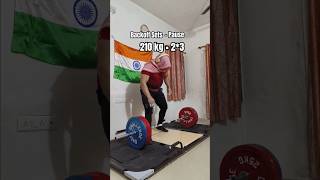 210 KG Pause Deadlift  Backoff Sets fitnessmotivation motivation powerlifting shorts gym [upl. by Schiro]