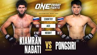 Explosive Debut 🤯 Kiamran Nabati vs Pongsiri  Muay Thai Full Fight [upl. by Kimmie]