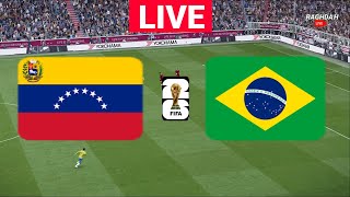 🔴Venezuela vs Brasil  Eliminatorias Sudamericanas 2024  Partido Completo Simulación [upl. by Rahs]