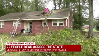 SC death toll from Helene rises to 22 hundreds of thousands still without power [upl. by Ayerf760]