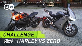 HarleyDavidson LiveWire VS Zero SRS Electric motorcycle showdown [upl. by Beach]