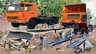 Amazing Hino Truck Chassis Converting 6 Wheel To 22 Wheel  Pakistani Mechanic [upl. by Yerok]