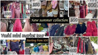 Vashi mini market new summer collection tour amp shopping  brand dupe hand bags amp shoes [upl. by Elleirad]