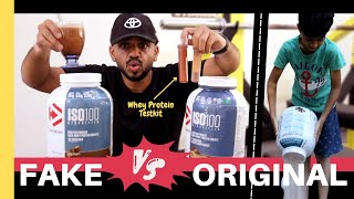 Fake vs Genuine  Shocking  Fake Dymatize ISO 100 Hydrolyzed Whey Protein in Kerala INDIA PROTM [upl. by Ramiah977]