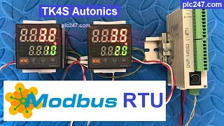 DVP 14SS2 quotModbus RTUquot Autonics TK4S Tutorial [upl. by Bethel]