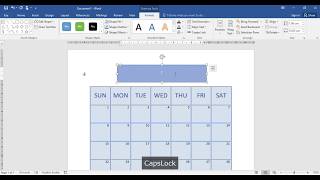 How to Create a Calendar in MS Word [upl. by Charla]