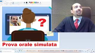 Prova orale del concorso simulato  diretta Youtube PARTE 1 632021 [upl. by Adnaram212]