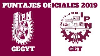 PUNTAJES OFICIALES CECYT VOCA Y CET  COMIPEMS 2019 [upl. by Iuqcaj]