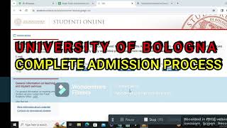 ITALY UNIVERSITY OF BOLOGNA  COMPLETE ADMISSION PROCESS  FREE STUDY IN ITALY [upl. by Toll579]