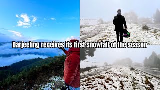 Darjeeling receives its first snowfall of the season  13 Dec23 [upl. by Anitnerolf748]