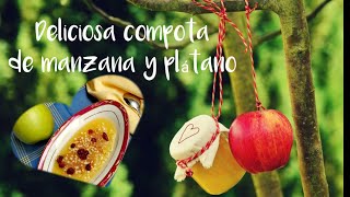 Cómo hacer una deliciosa compota de manzana y plátano 😋😋 Sana fácil y rápida [upl. by Wrand]