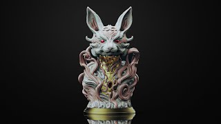 Kitsune Fox bust [upl. by Pallua957]