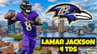 Lamar Jackson Highlights 4 Touchdowns [upl. by Arednaxela]