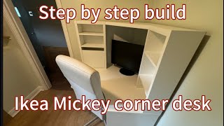 Ikea Micke corner desk step by step build I read the manual so you dont have to [upl. by Lemuel]