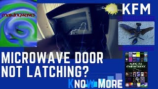 Over Range Microwave Door Not Latching Closing Or Working How To Repair Video [upl. by Arahsal354]