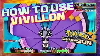 How to use Vivillon  6 Movesets for using Vivillon competitively  Pokemon Ultra Sun and Moon [upl. by Nylesoy808]